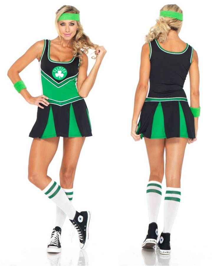 Womens Sexy Boston Celtics Cheerleader Costume